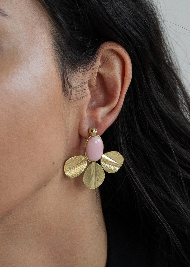 Pink Opal Cone earrings